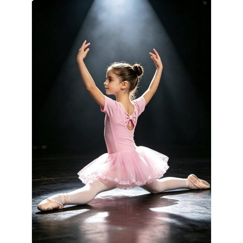 Baby Clothing Size - Cotton Kid Bowknot Lyrical Dance Performance