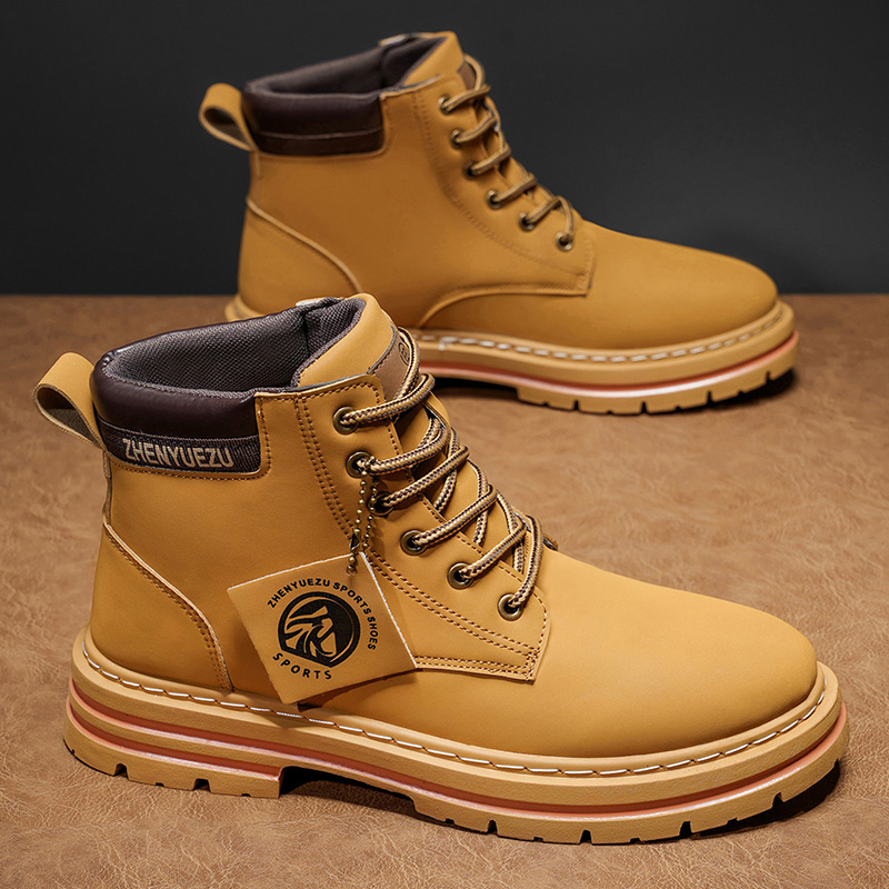 Soft Sole Booties - Fashion Men's High‑Top Boots, Soft Comfort