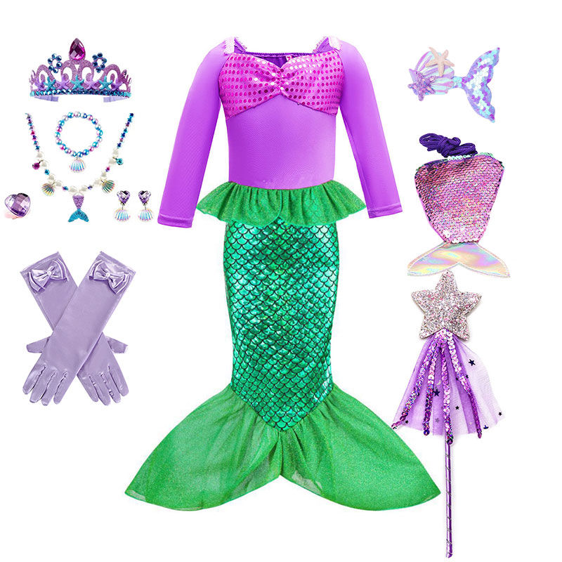 Baby Clothing Size - Three Quarter Sleeve Little Mermaid Costume