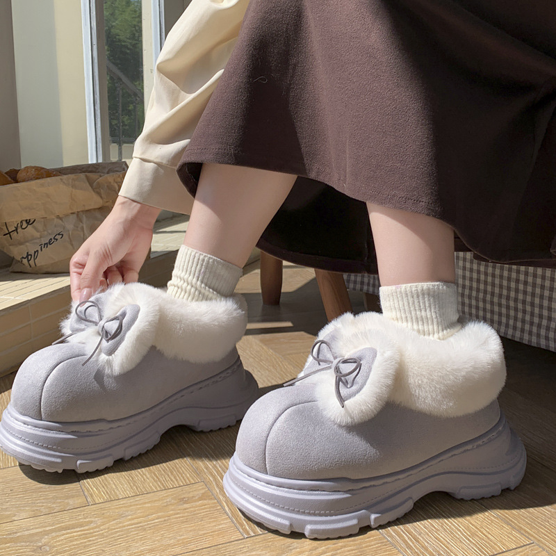 Warm Faux Fur Fluffy Slippers  - Soft Sole Booties 评论和价格