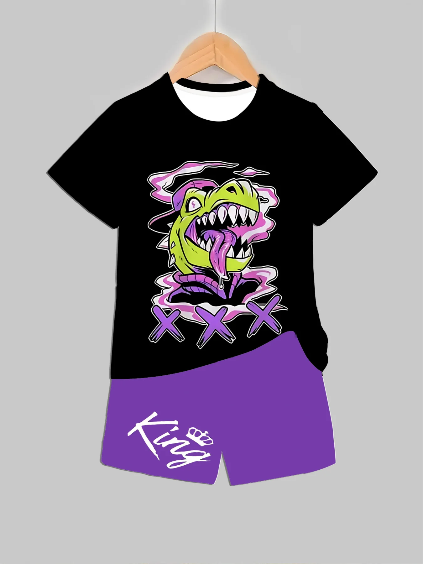 New Dinosaur Printed Outfits T - Baby Clothing Sets Boy 评论和价格