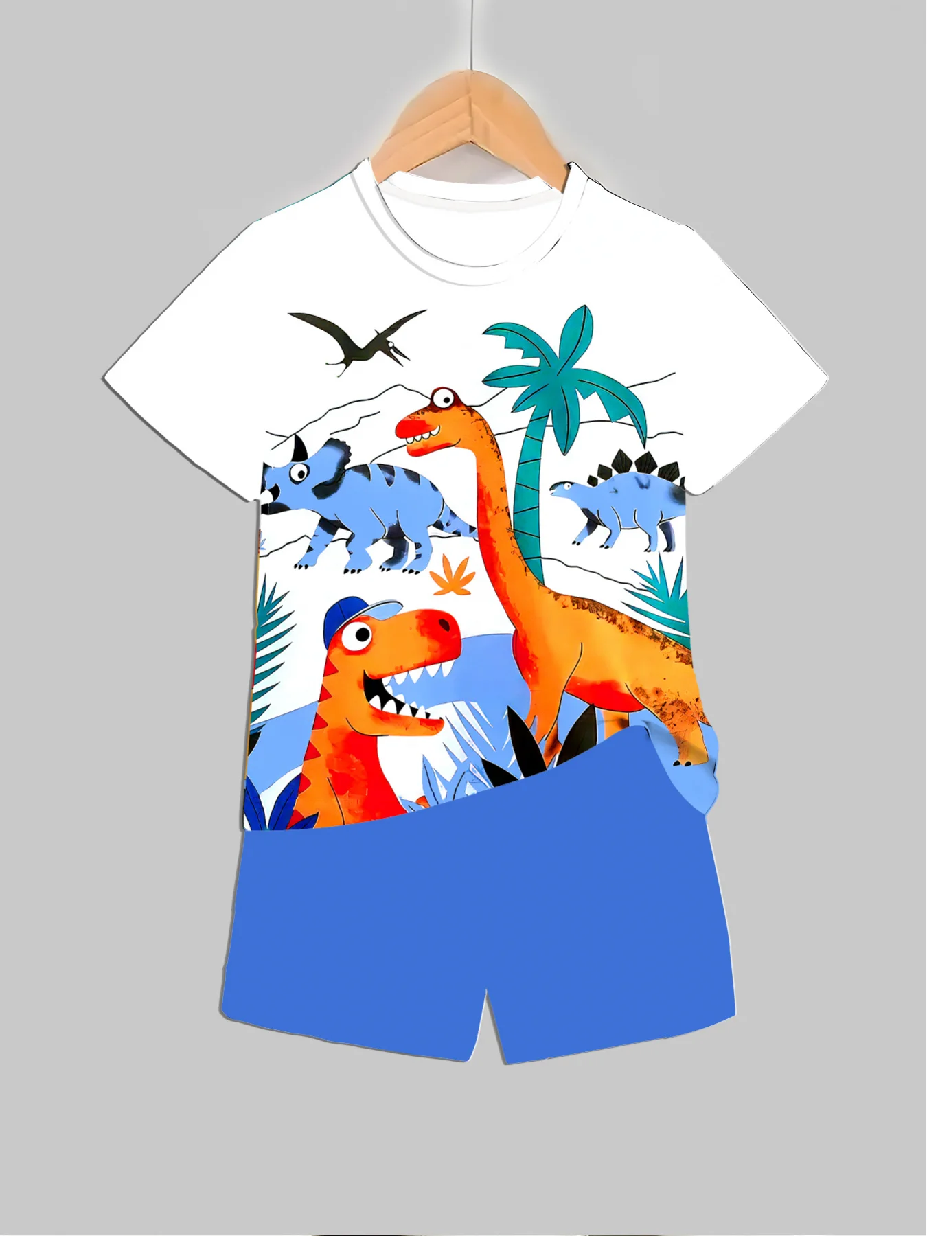 New Dinosaur Printed Outfits T - Baby Clothing Sets Boy 评论和价格