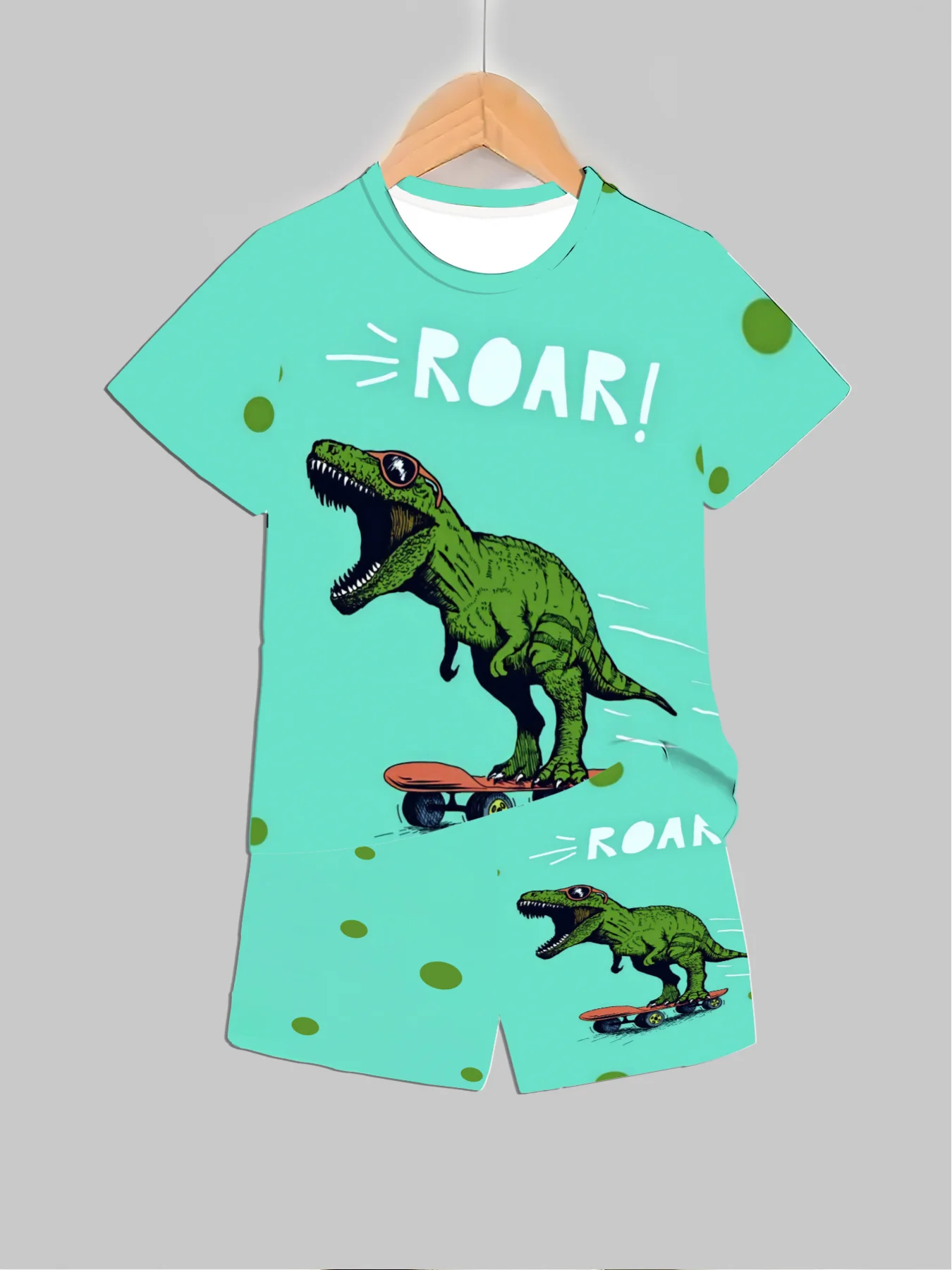 New Dinosaur Printed Outfits T - Baby Clothing Sets Boy 评论和价格