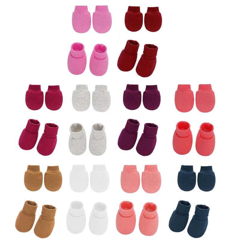 Baby Soft Cotton Gloves Foot C - Baby Mittens Scratch 评论和价格