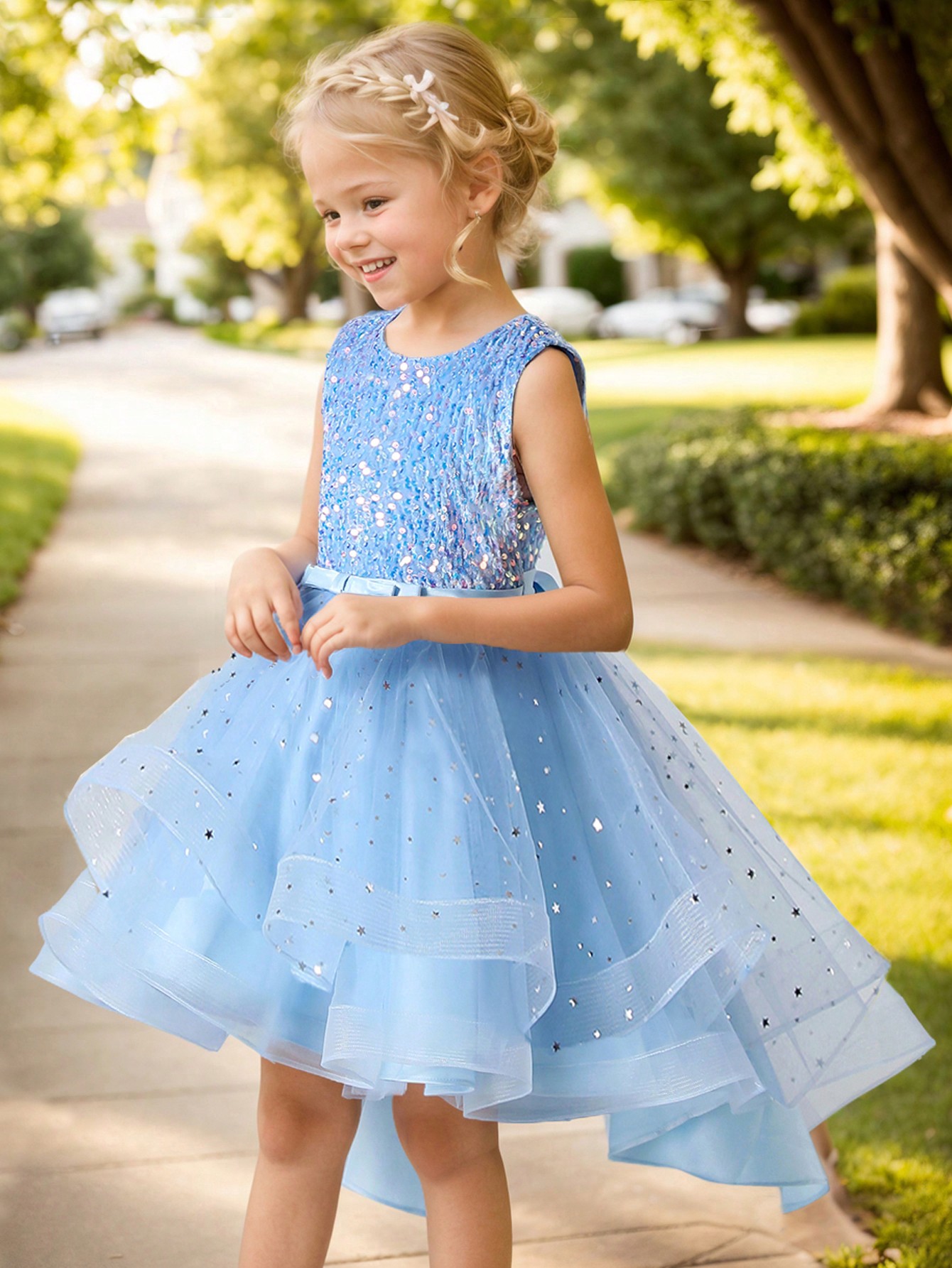 Baby Girl Princess Floral Sequ - Baby Clothing On Sale 评论和价格