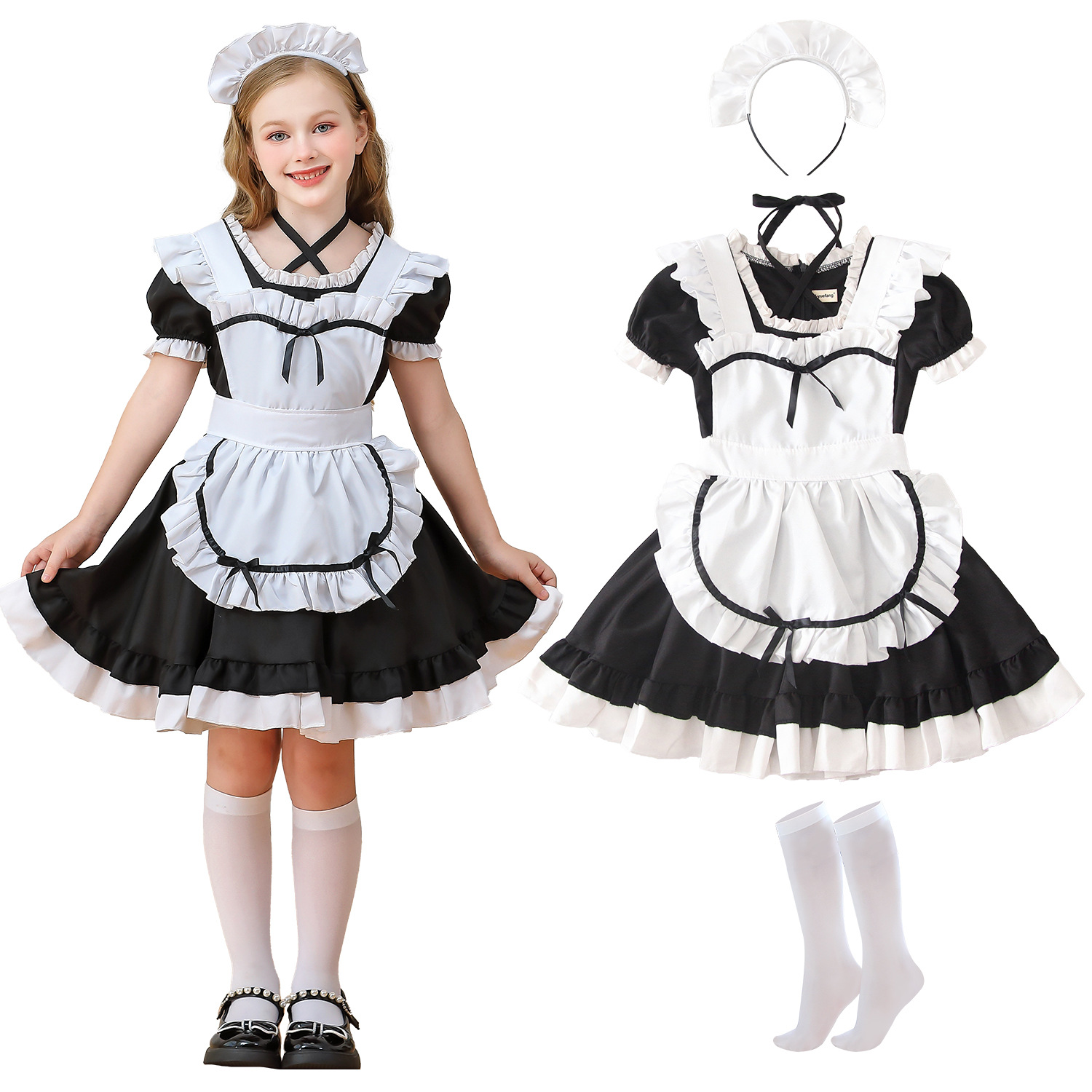 Maid Cosplay Lolita Costume Dr - Baby Clothing Size 评论和价格