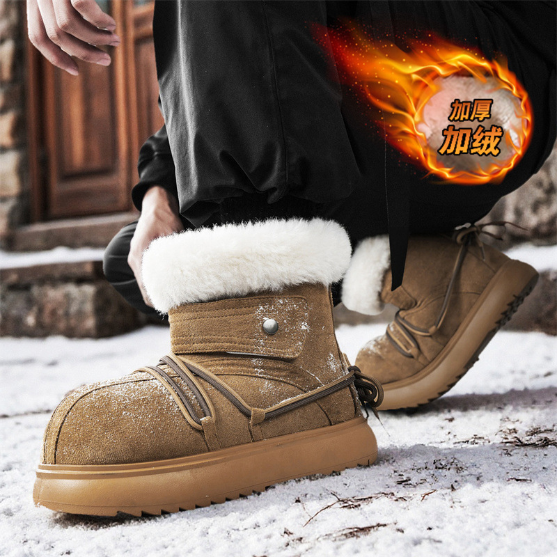 2025 New Winter Men Snow Boots - Soft Sole Booties 评论和价格