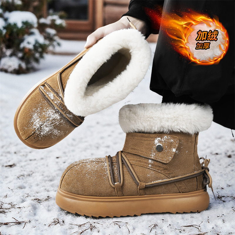 2025 New Winter Men Snow Boots - Soft Sole Booties 评论和价格