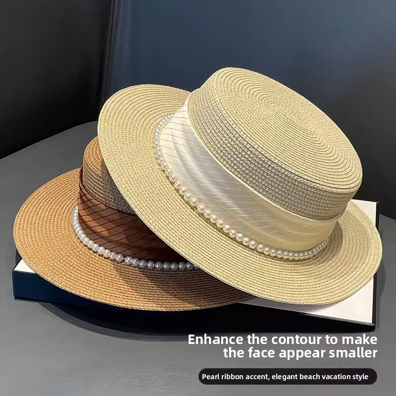 2025 New Style Hat Retro Flat  - Sun Hat Wide Brim 评论和价格