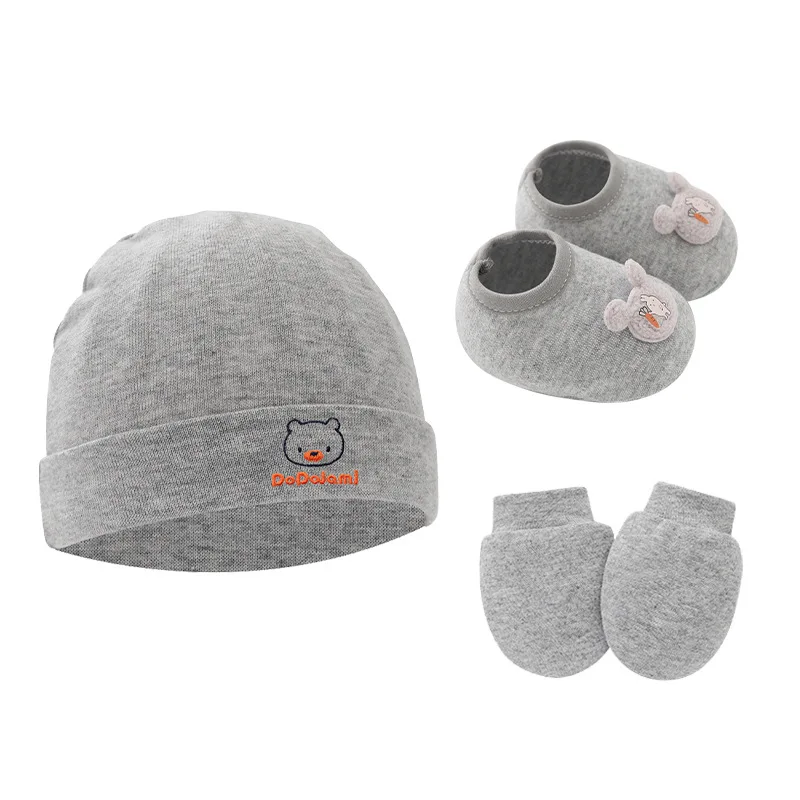 3PCS/Set Newborn Hat Gloves Sh - Baby Mittens Scratch 评论和价格