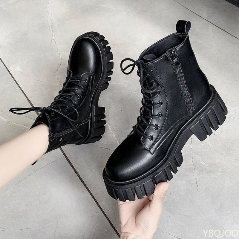 Thick soled lace up boots for  - Soft Sole Booties 评论和价格