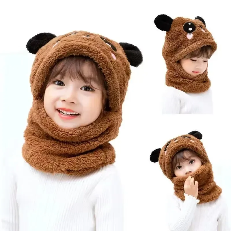 Cartoon Hat for Girls Boys Sca - Baby Mittens Scratch 评论和价格