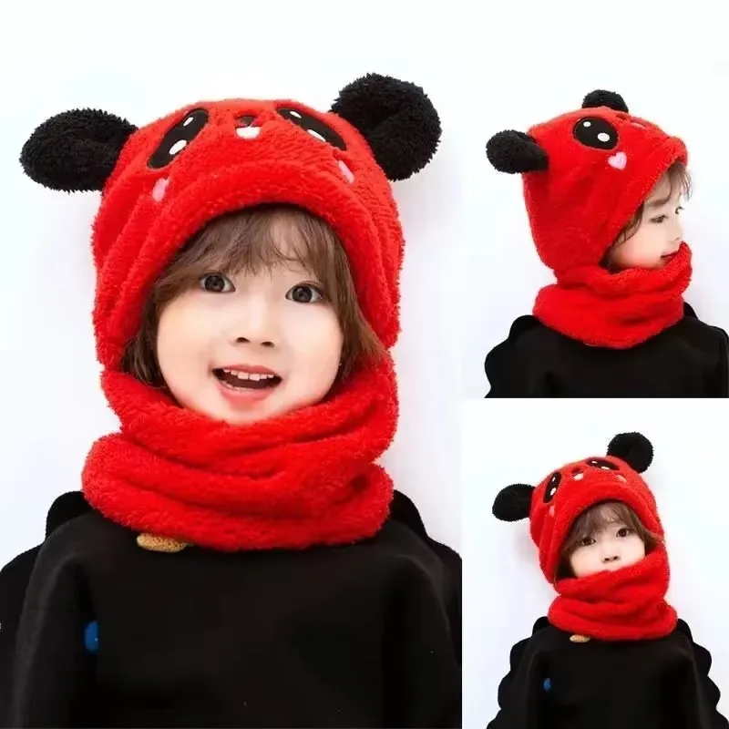 Cartoon Hat for Girls Boys Sca - Baby Mittens Scratch 评论和价格