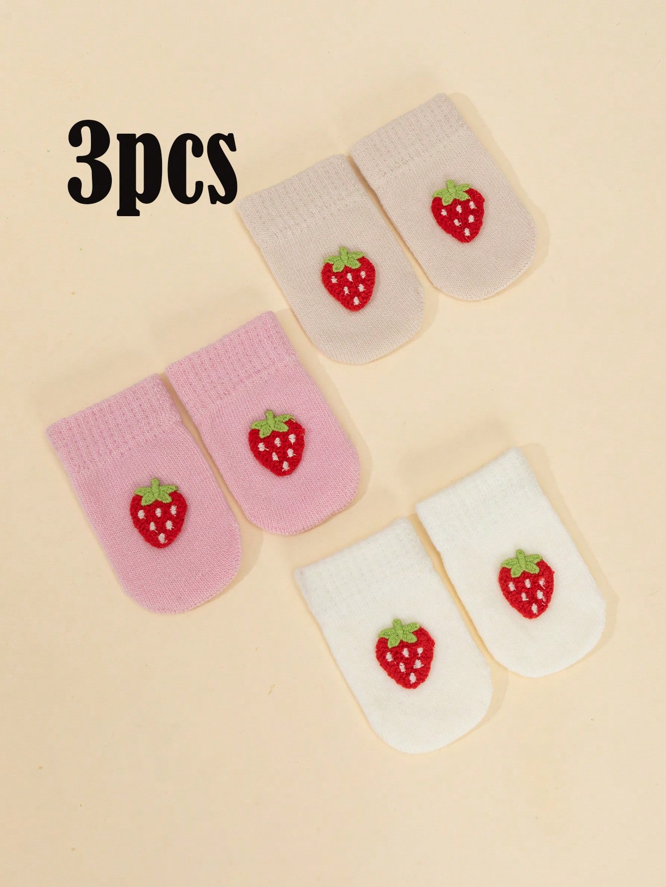 3Pairs Baby Girls 0-12M Knitte - Baby Mittens Scratch 评论和价格