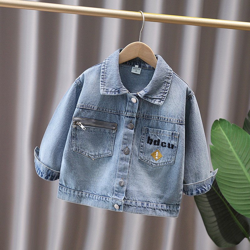 Cute Style Baby Child Denim Ja - Baby Clothing Sets Boy 评论和价格