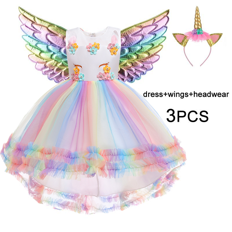 Unicorn Party Dress For Girls  - Baby Clothing Size 评论和价格