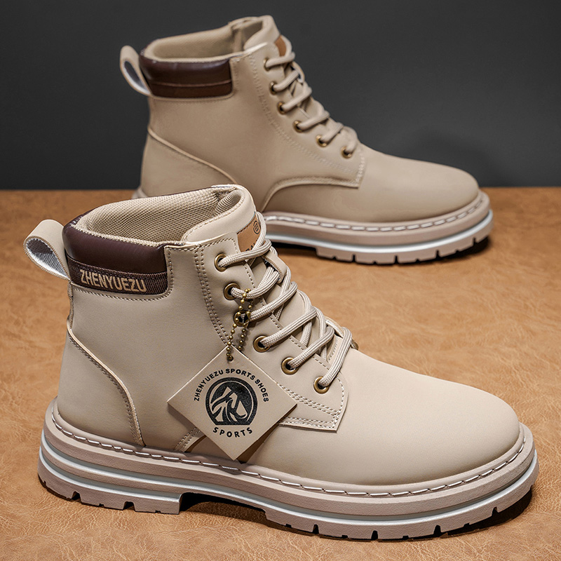 Fashion Men's High‑Top Boots,  - Soft Sole Booties 评论和价格