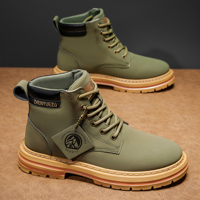 Fashion Men's High‑Top Boots,  - Soft Sole Booties 评论和价格