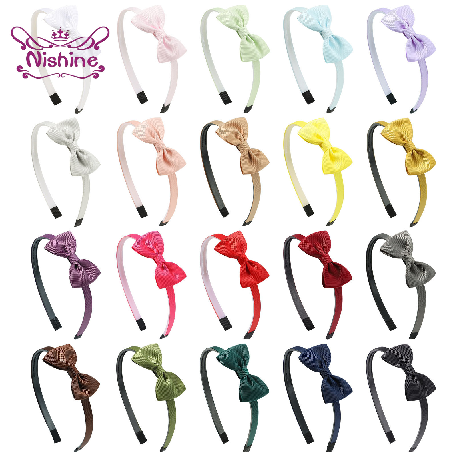 1PCS Ribbon Bow Knot Headband  - Baby Clothing Unisex 评论和价格