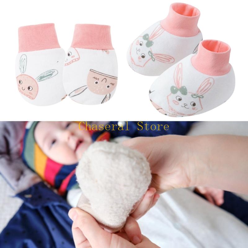 E7CE 4 Set Cotton Baby Mittens - Baby Mittens Scratch 评论和价格
