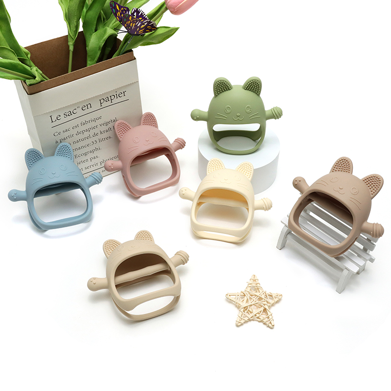 Baby Silicone Teether Gloves P - Baby Mittens Scratch 评论和价格