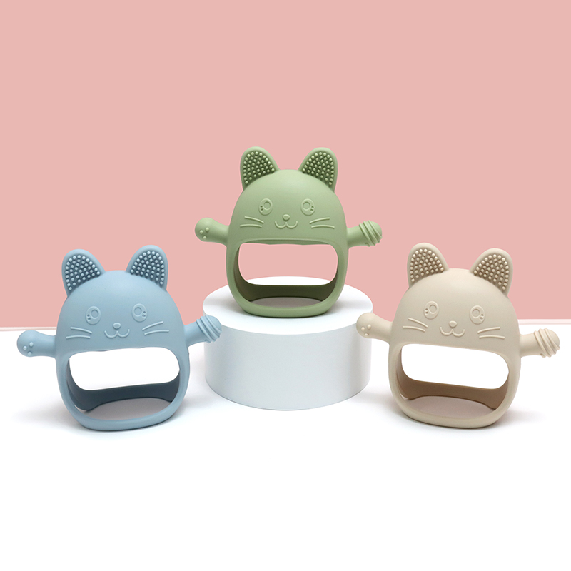 Baby Silicone Teether Gloves P - Baby Mittens Scratch 评论和价格