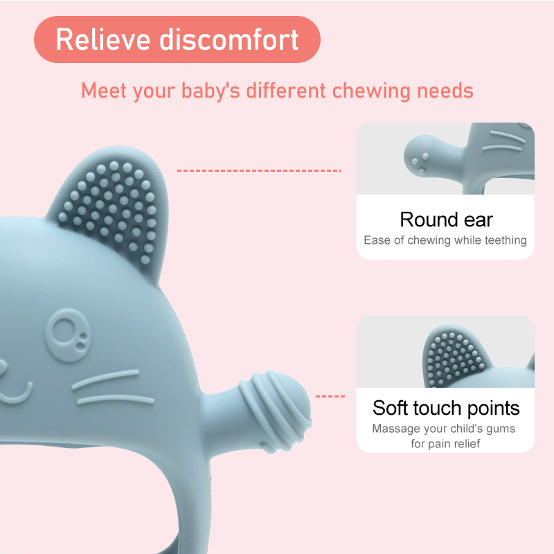 Baby Silicone Teether Gloves P - Baby Mittens Scratch 评论和价格