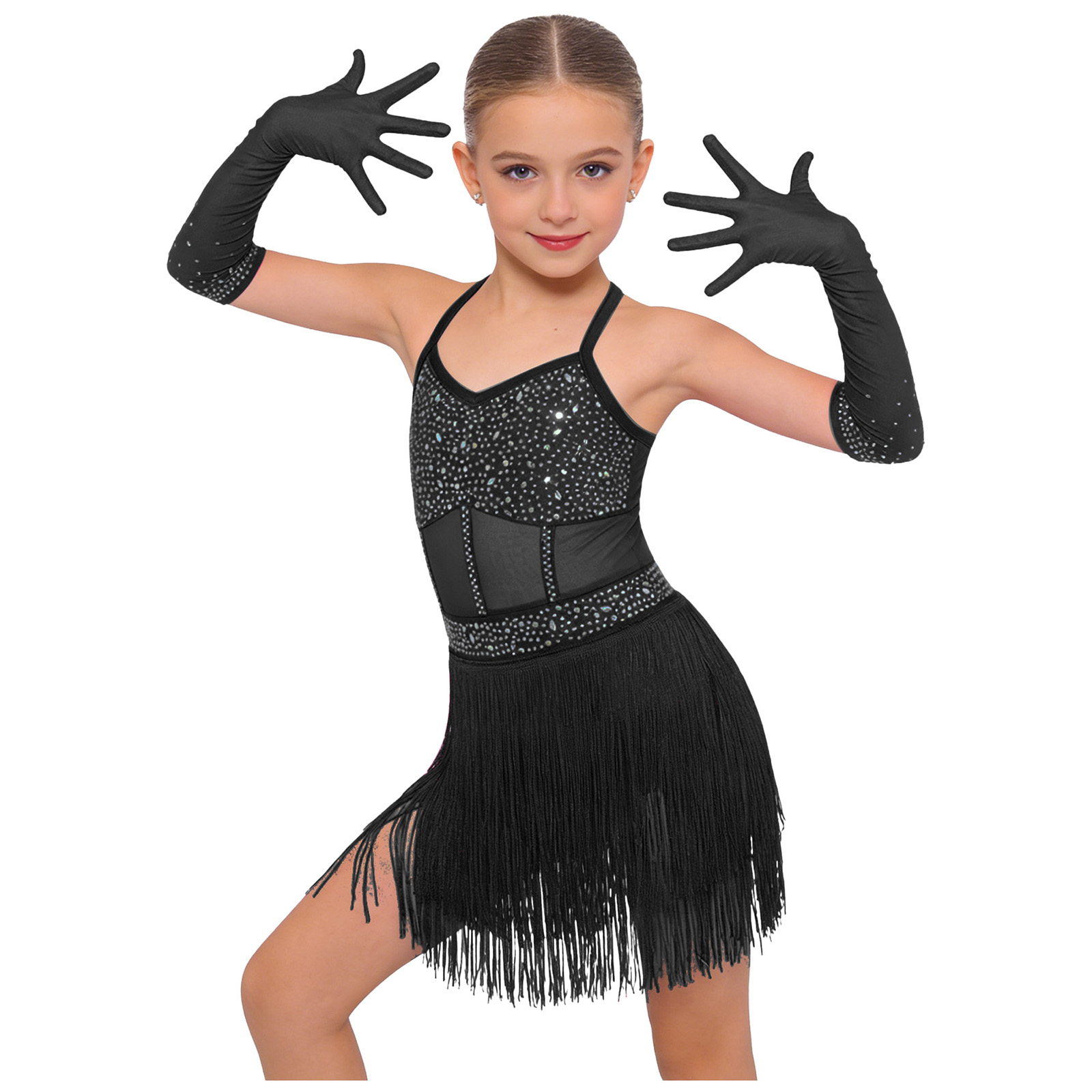 Children Girls Latin Jazz Danc - Baby Clothing Size 评论和价格