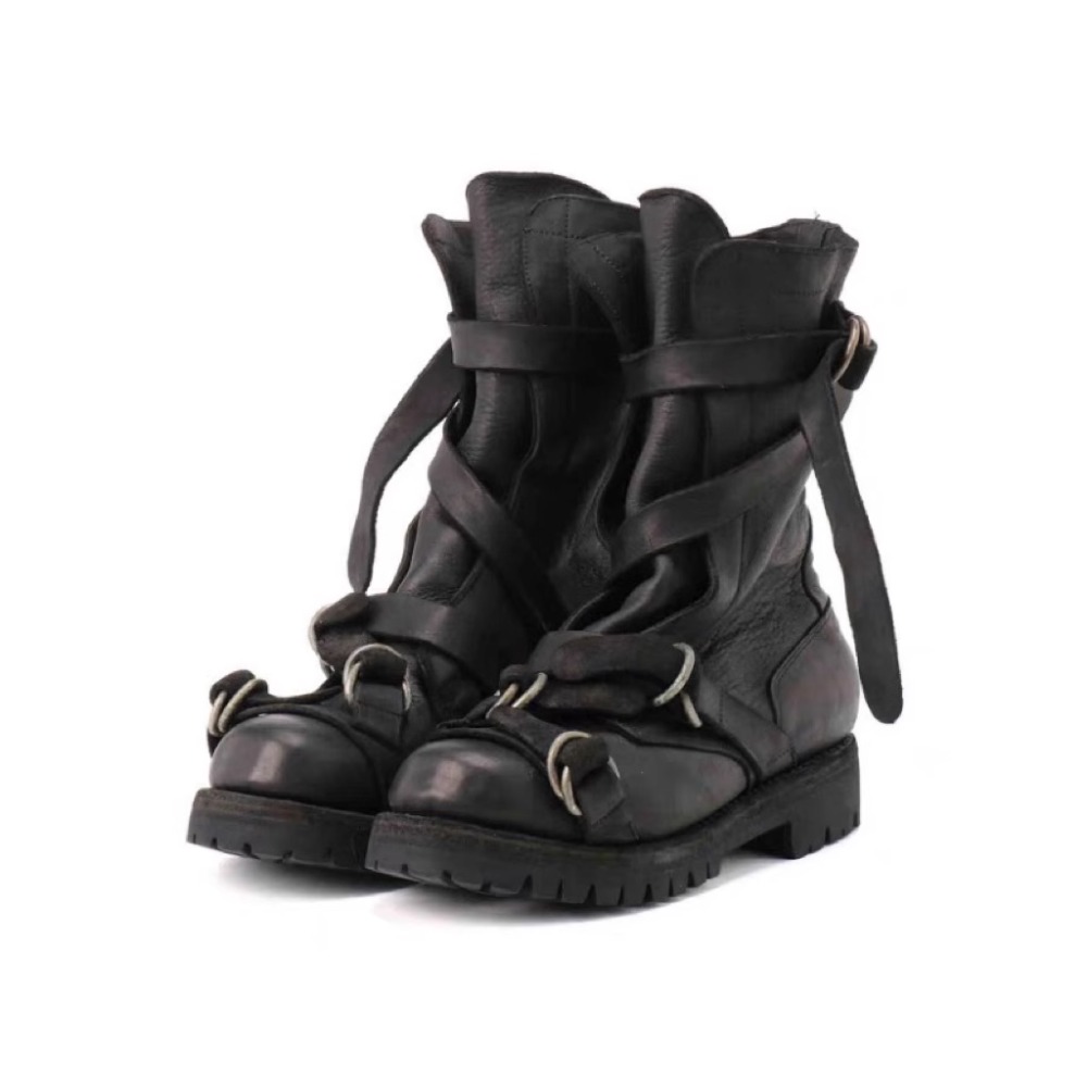 Men's Leather Motorcycle Boots - Soft Sole Booties 评论和价格