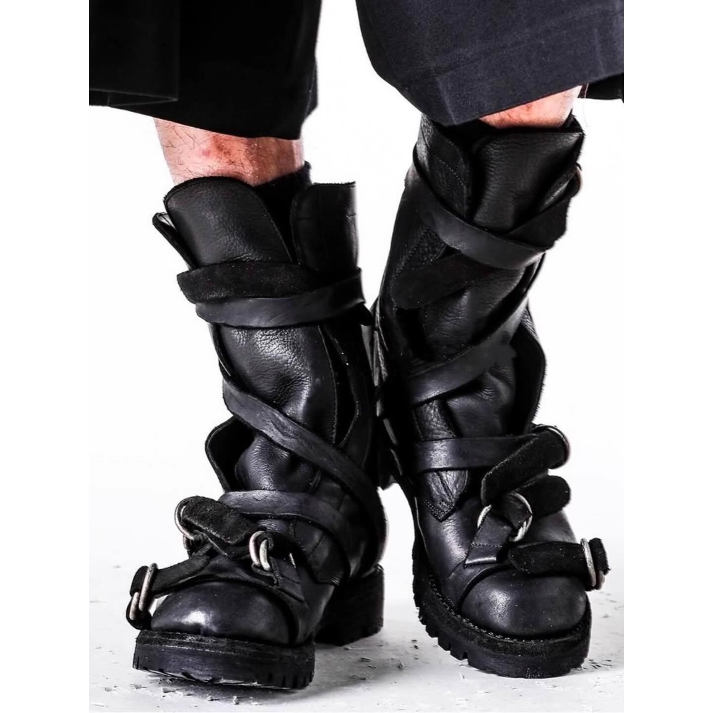 Men's Leather Motorcycle Boots - Soft Sole Booties 评论和价格