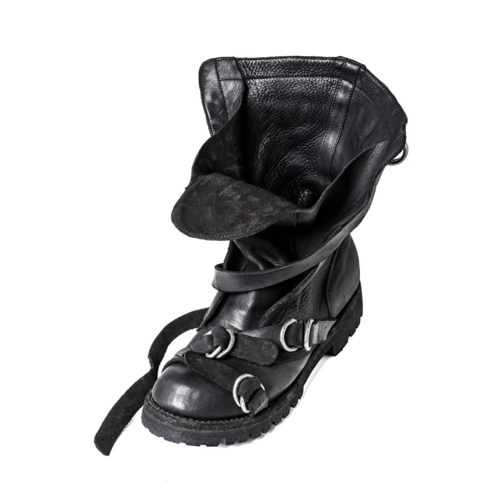 Men's Leather Motorcycle Boots - Soft Sole Booties 评论和价格