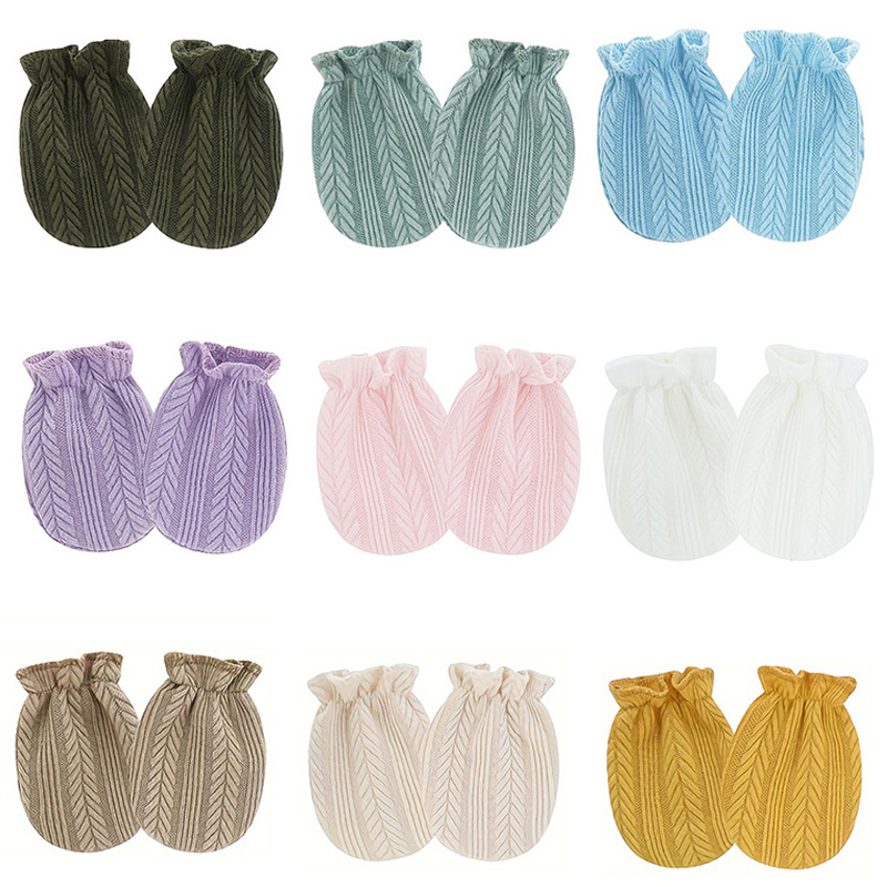 6 Pairs/lot Newborn Gloves Sol - Baby Mittens Scratch 评论和价格